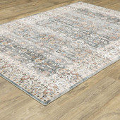 Oriental Weavers Sumter SUM07 Grey Ivory Area Rug Angle Oriental Weavers Sumter SUM07 Grey Ivory Area Rug Angle