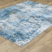 Oriental Weavers Sumter SUM14 Blue Ivory Area Rug Angle Oriental Weavers Sumter SUM14 Blue Ivory Area Rug Angle