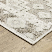 Oriental Weavers Tangier TAN03 Beige Brown Area Rug Corner