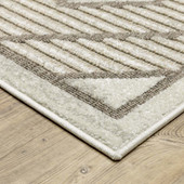 Oriental Weavers Tangier TAN05 Beige Brown Area Rug Corner