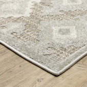 Oriental Weavers Tangier TAN08 Beige Grey Area Rug Corner