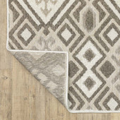 Oriental Weavers Tangier TAN10 Brown Beige Area Rug Flip