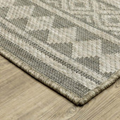 Oriental Weavers Tortuga TR03A Beige Black Area Rug Corner