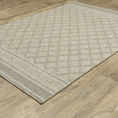 Oriental Weavers Tortuga TR10A Beige Black Area Rug Angle Oriental Weavers Tortuga TR10A Beige Black Area Rug Angle