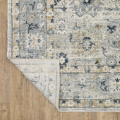Oriental Weavers Windham WIN01 Ivory Blue Area Rug Flip