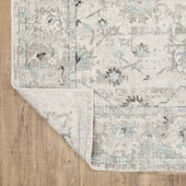 Oriental Weavers Windham WIN04 Ivory Blue Area Rug Flip