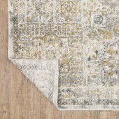 Oriental Weavers Windham WIN05 Grey Gold Area Rug Flip
