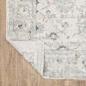 Oriental Weavers Windham WIN06 Ivory Blue Area Rug Flip