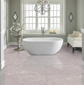 Sundara Oyster 24" X 48" Polished Porcelain Tile Room Scene