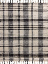 Louie LOE-04 Ivory Black Area Rug - Magnolia Home by Joanna Gaines Louie LOE-04 Ivory Black Area Rug - Magnolia Home by Joanna Gaines