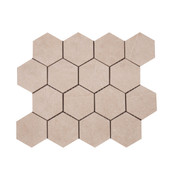 Cannes Cream 3" X 3" Porcelain Hex Mosaic Tile Cannes Cream 3" X 3" Porcelain Hex Mosaic Tile