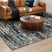 Karastan Bowen Huron R1143-248 Charcoal Area Rug By Drew & Jonathan Home room scene Karastan Bowen Huron R1143-248 Charcoal Area Rug By Drew & Jonathan Home room scene