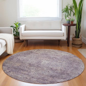 Dalyn Burano BU10 Plum Area Round Rug Room Scene