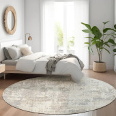 Dalyn Kochi KC7 Linen Area Round Rug Room Scene Dalyn Kochi KC7 Linen Area Round Rug Room Scene