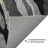 Dalyn Lorenzo LN4 Black Area Rug Backing