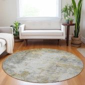 Dalyn Ravenna RN1 Taupe Area Round Rug Room Scene