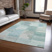 Dalyn Ravenna RN10 Teal Area Rug Room Scene