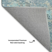 Dalyn Ravenna RN3 Blue Area Rug Corner