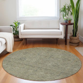 Dalyn Ravenna RN5 Khaki Area Round Rug Room Scene