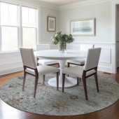 Dalyn Solace SL4 Gray Area Round Rug Room Scene Dalyn Solace SL4 Gray Area Round Rug Room Scene