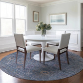 Dalyn Solace SL9 Denim Area Round Rug Room Scene Dalyn Solace SL9 Denim Area Round Rug Room Scene