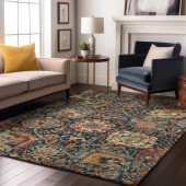 Dalyn Tabrook TB10 Navy Area Rug Room Scene 2