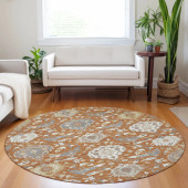 Dalyn Tabrook TB4 Copper Area Round Rug Room Scene Dalyn Tabrook TB4 Copper Area Round Rug Room Scene