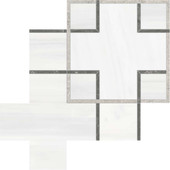 Utopio Schema 11x11 Mosaic Honed W/ Polished Accents 5001-0379-0 Mist Tile