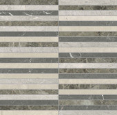Utopio Stacked 12x12 Mosaic Honed + Polished Blend Natural 5001-0431-0 Terra Tile