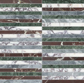 Utopio Stacked 12x12 Mosaic Honed + Polished Blend Natural 5001-0432-0 Tropic Tile