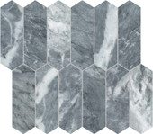 Marble 2X6 Picket Mosaic Brushed 5001-0256-0 Aqua Intenso Tile Marble 2X6 Picket Mosaic Brushed 5001-0256-0 Aqua Intenso Tile