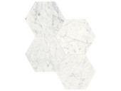 Marble 6" Hex Mosaic Honed 5001-0268-0 Eterna Bianco Tile Marble 6" Hex Mosaic Honed 5001-0268-0 Eterna Bianco Tile