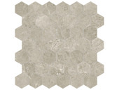 Marble 2" Hex Mosaic Honed 5001-0308-0 Ritz Gray Tile