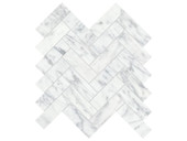 Marble 1x4 Herringbone Mosaic Honed 5001-0278-0 Virtue Bianco Tile
