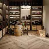 ChevronXL Timeless Ecru 6" X 33.5" Porcelain Tile [Enter Image Type]