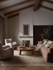 Molly MOL-04 Navy Blush Area Rug - Amber Lewis x Loloi Room Scene Molly MOL-04 Navy Blush Area Rug - Amber Lewis x Loloi Room Scene
