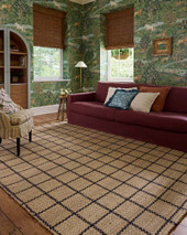 Fletcher FLE-01 Natural Black Area Rug - Chris Loves Julia x Loloi Room Scene Fletcher FLE-01 Natural Black Area Rug - Chris Loves Julia x Loloi Room Scene