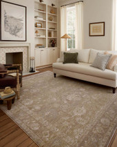 Lou Louisa LOI-03 Taupe Ivory Area Rug - Chris Loves Julia x Loloi