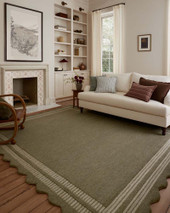 Scottie SCO-01 Olive Pebble Area Rug - Chris Loves Julia x Loloi