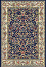 Ancient Garden 57078-3434 Blue/Ivory (34 Navy) Area Rug by Dynamic Rugs