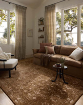Loloi II Percival PCV-03 Mocha Sand Area Rug Room Scene