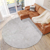 Dalyn Durango SS5 Linen Area Rug Round Room Scene