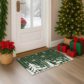 Dalyn Merry & Bright MY26 Green Area Rug Runner Room Scene