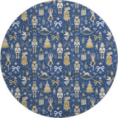 Dalyn Merry & Bright MY29 Navy Area Round Rug