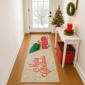 Dalyn Merry & Bright MY4 Putty Area Rug Runner Room Scene