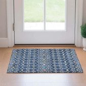 Dalyn Neo NO12 Navy Area Rug Runner Room Scene