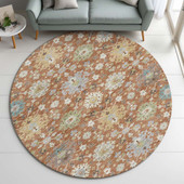 Dalyn Silk Road SR3 Cayenne Area Rug Round Room Scene