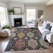 Dalyn Silk Road SR7 Black Area Rug Room Scene