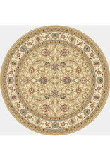 Ancient Garden 57120-2464 Lt.Gold/Ivory (24 Beige) Round Area Rug