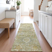 Dalyn Silk Road SR9 Sage Area Rug Runner Room Scene